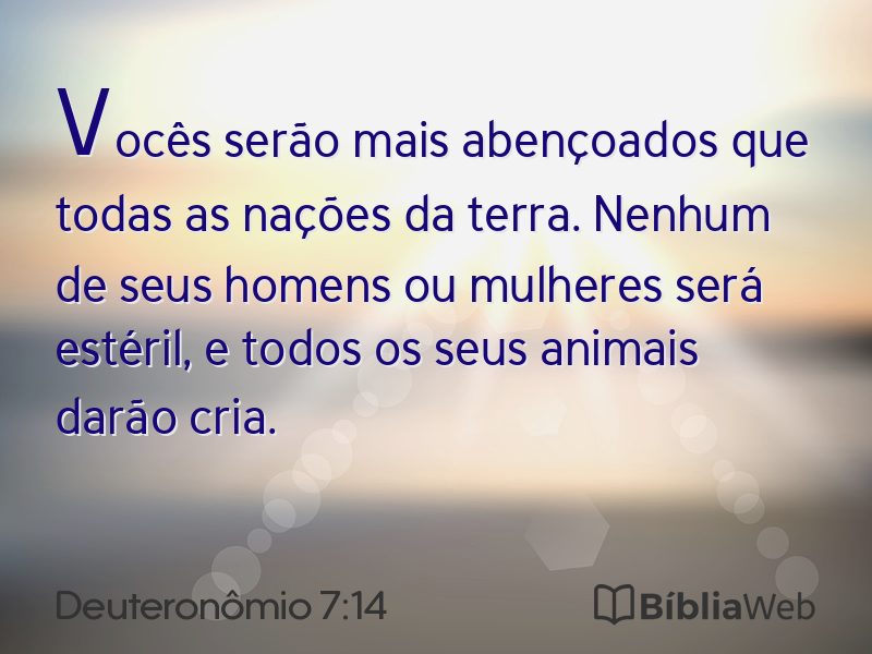 Deuteronômio 7:14 em imagem para compartilhar