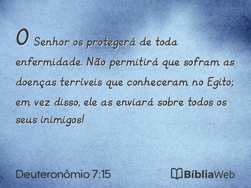 Deuteronômio 7:15 em imagem para compartilhar