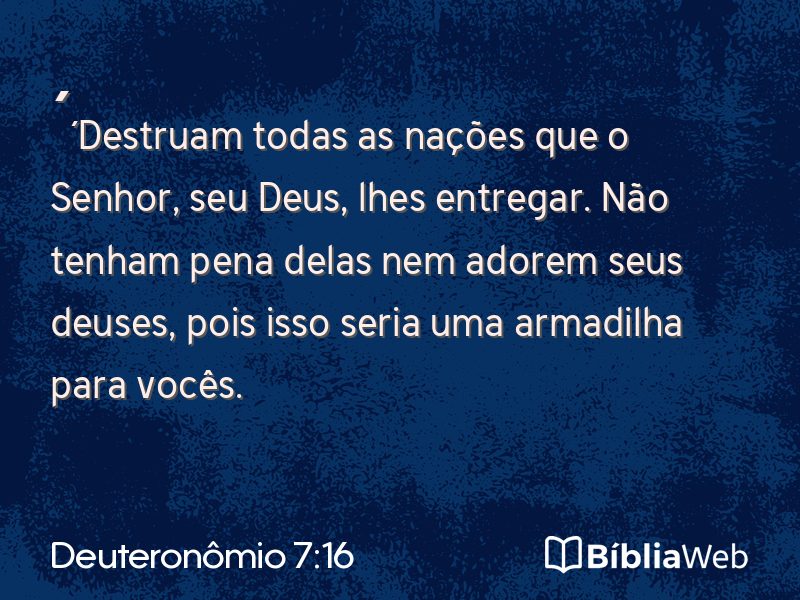 Deuteronômio 7:16 em imagem para compartilhar