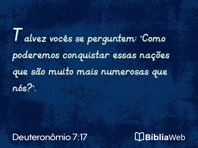 Deuteronômio 7:17 em imagem para compartilhar