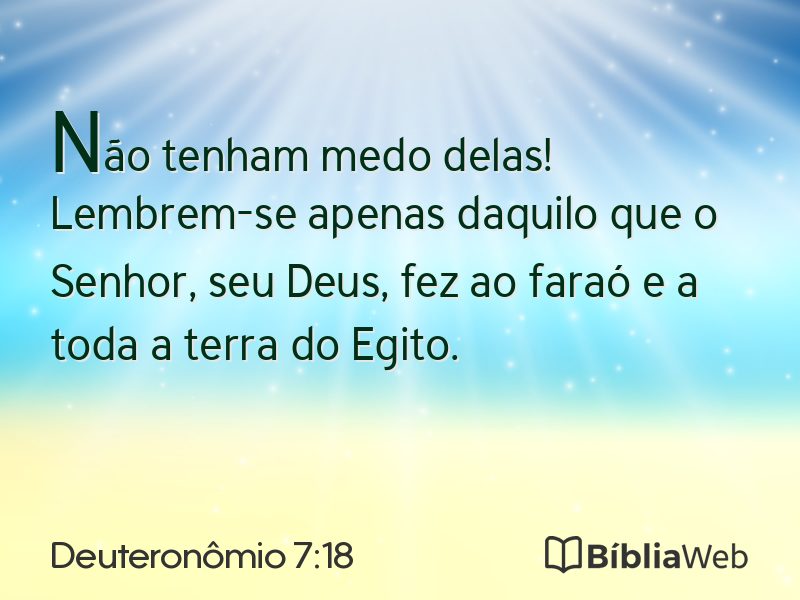 Deuteronômio 7:18 em imagem para compartilhar