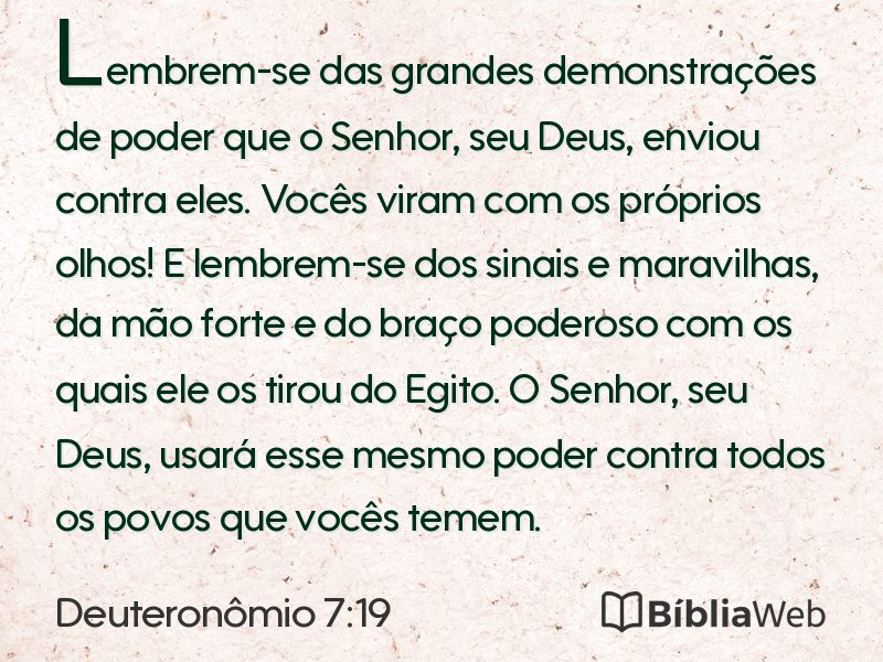 Deuteronômio 7:19 em imagem para compartilhar
