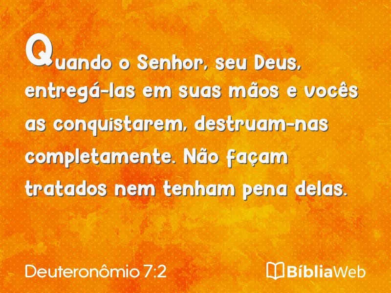 Deuteronômio 7:2 em imagem para compartilhar