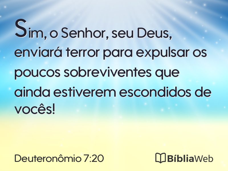 Deuteronômio 7:20 em imagem para compartilhar
