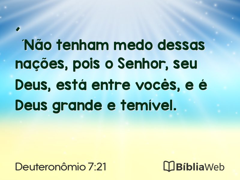 Deuteronômio 7:21 em imagem para compartilhar