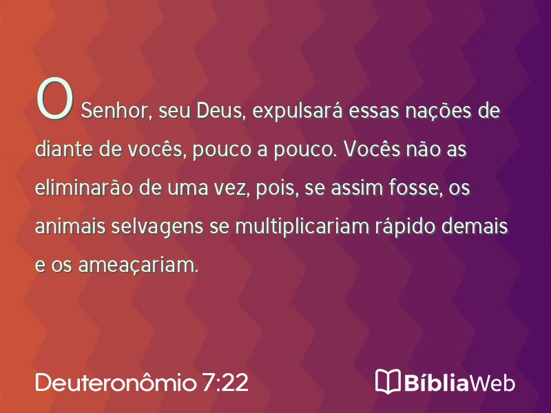 Deuteronômio 7:22 em imagem para compartilhar