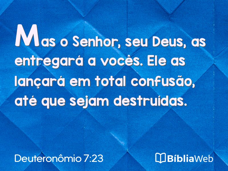Deuteronômio 7:23 em imagem para compartilhar