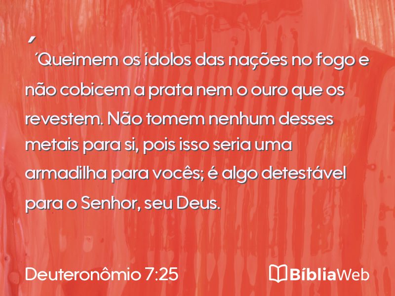 Deuteronômio 7:25 em imagem para compartilhar