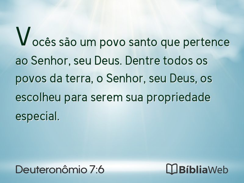 Deuteronômio 7:6 em imagem para compartilhar