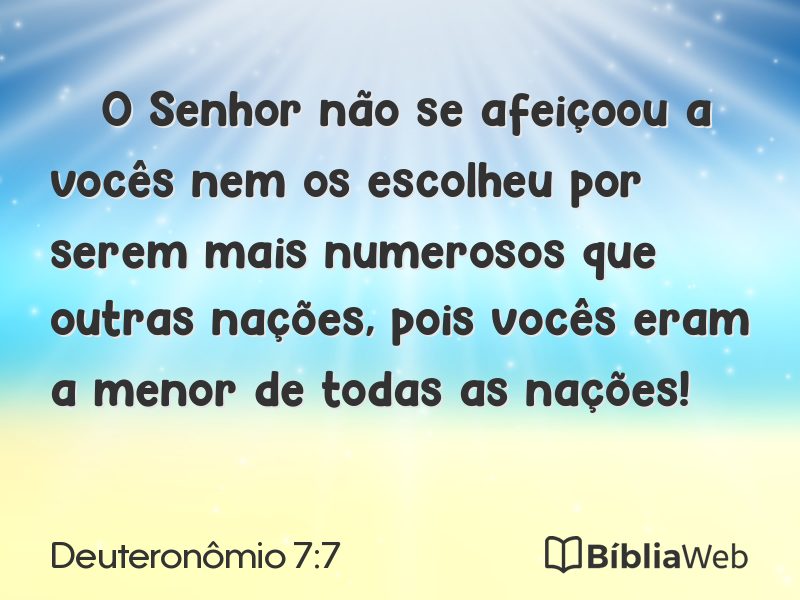 Deuteronômio 7:7 em imagem para compartilhar