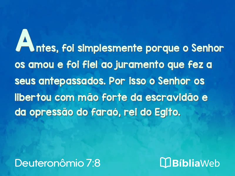 Deuteronômio 7:8 em imagem para compartilhar