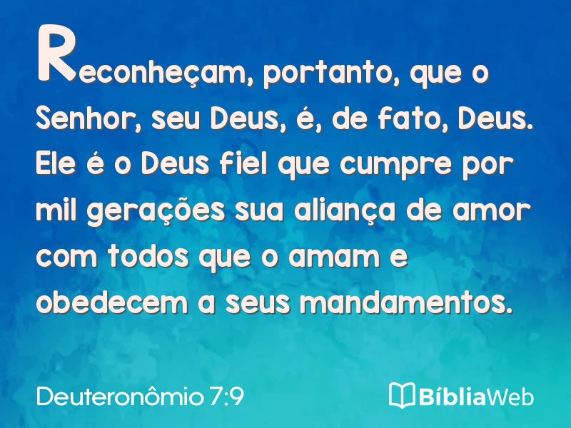 Deuteronômio 7:9 em imagem para compartilhar