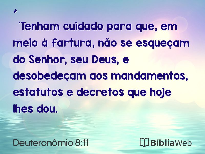 Deuteronômio 8:11 em imagem para compartilhar