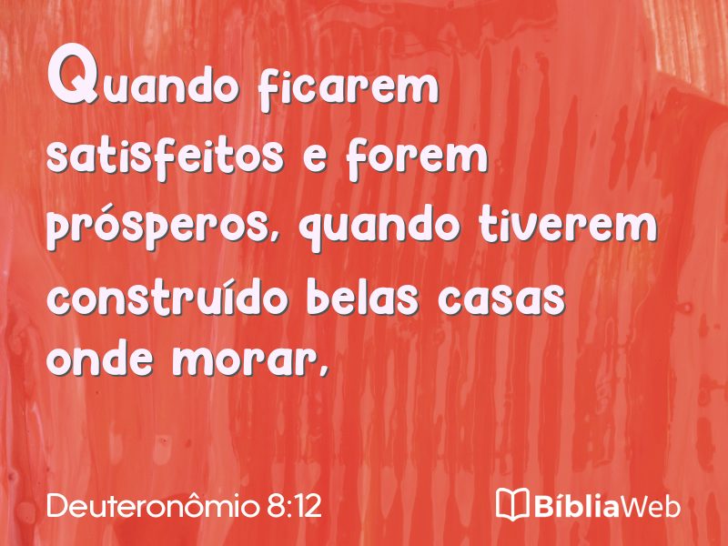 Deuteronômio 8:12 em imagem para compartilhar