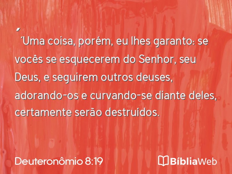 Deuteronômio 8:19 em imagem para compartilhar