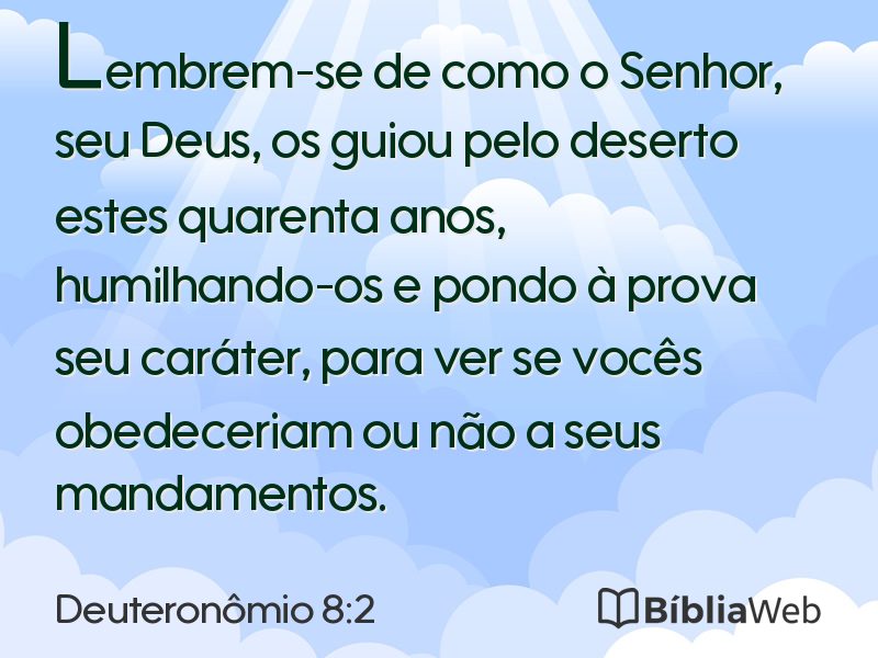 Deuteronômio 8:2 em imagem para compartilhar