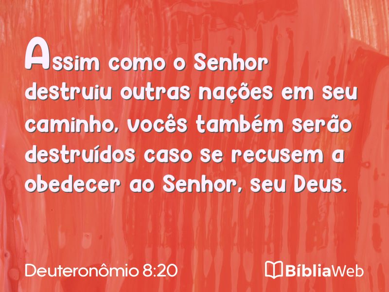 Deuteronômio 8:20 em imagem para compartilhar