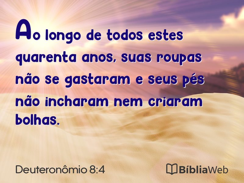 Deuteronômio 8:4 em imagem para compartilhar