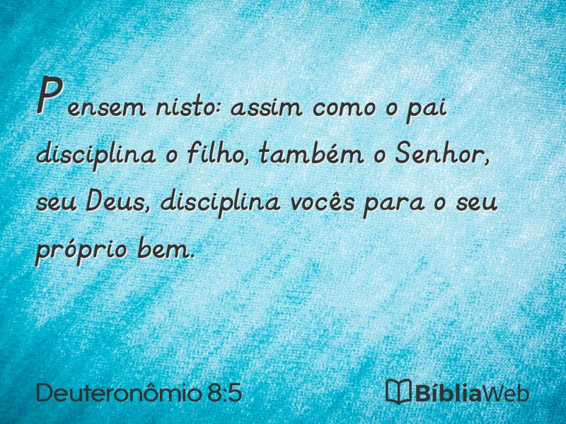 Deuteronômio 8:5 em imagem para compartilhar