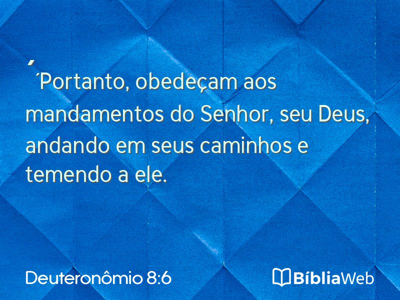 Deuteronômio 8:6 em imagem para compartilhar
