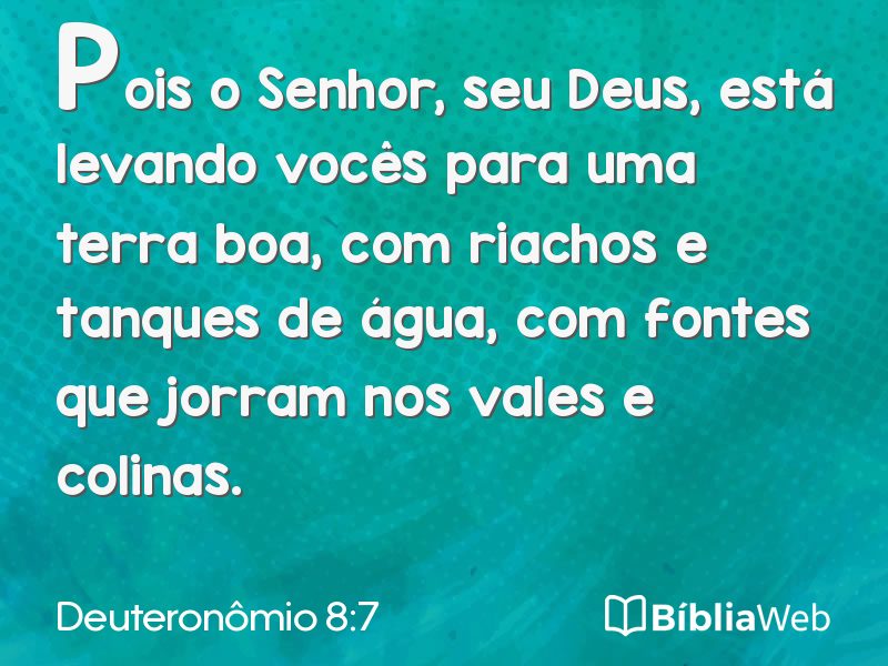 Deuteronômio 8:7 em imagem para compartilhar
