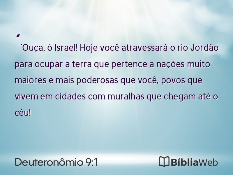 Deuteronômio 9:1 em imagem para compartilhar