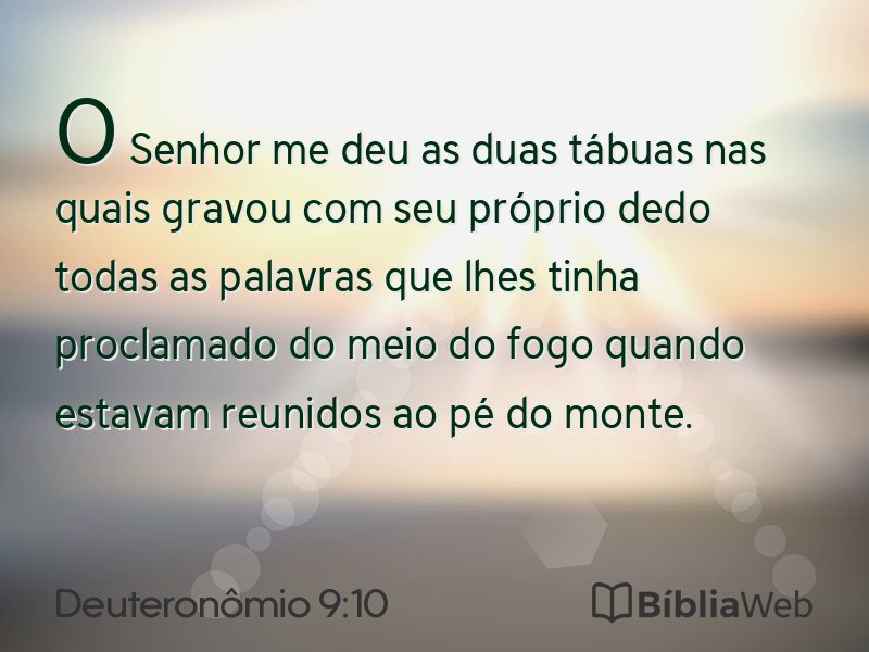 Deuteronômio 9:10 em imagem para compartilhar