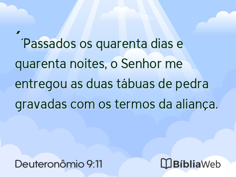 Deuteronômio 9:11 em imagem para compartilhar