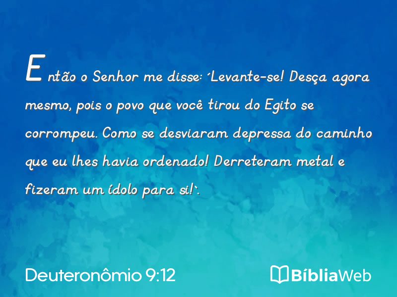 Deuteronômio 9:12 em imagem para compartilhar
