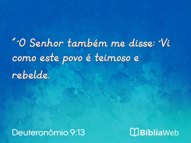 Deuteronômio 9:13 em imagem para compartilhar