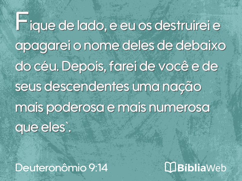 Deuteronômio 9:14 em imagem para compartilhar