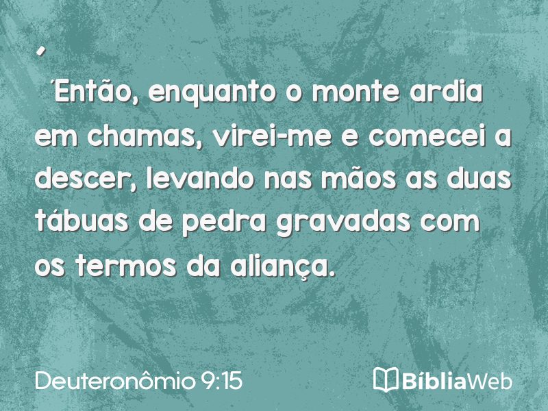 Deuteronômio 9:15 em imagem para compartilhar