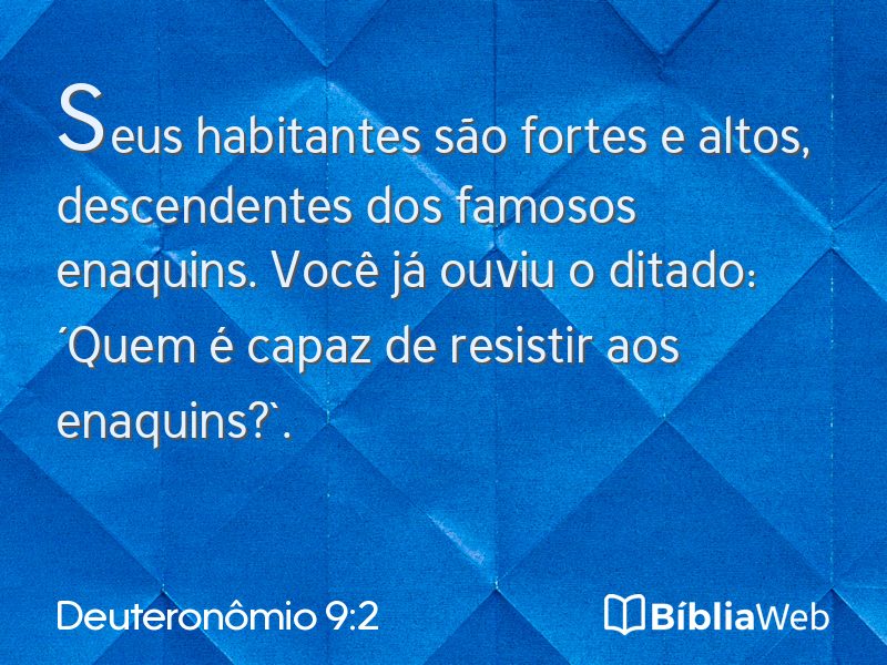 Deuteronômio 9:2 em imagem para compartilhar