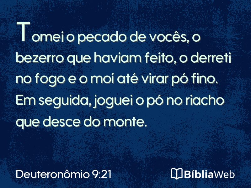 Deuteronômio 9:21 em imagem para compartilhar