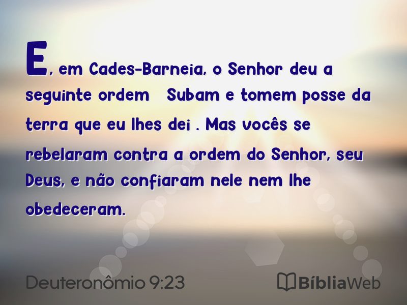 Deuteronômio 9:23 em imagem para compartilhar
