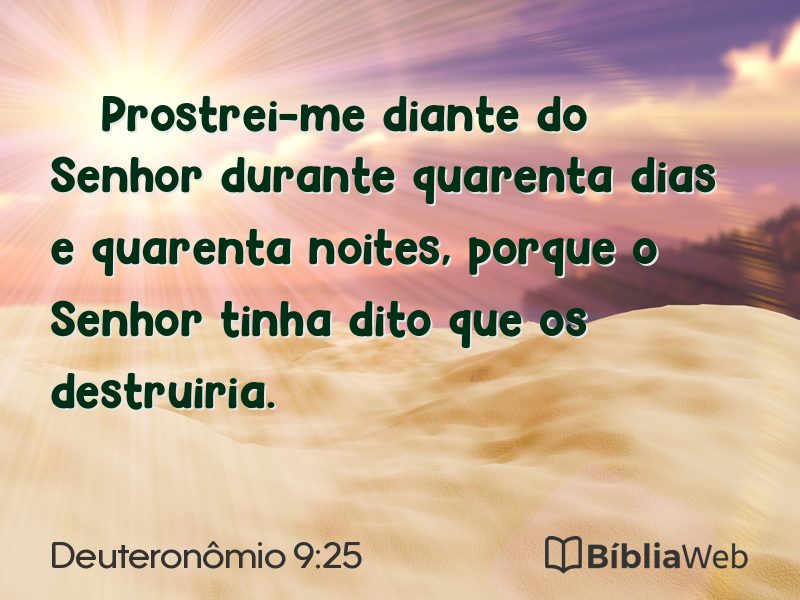 Deuteronômio 9:25 em imagem para compartilhar