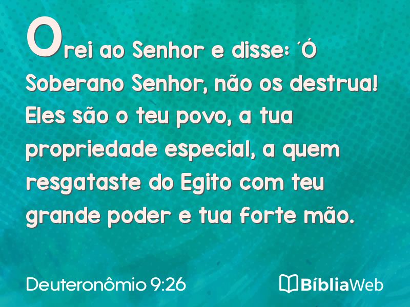 Deuteronômio 9:26 em imagem para compartilhar