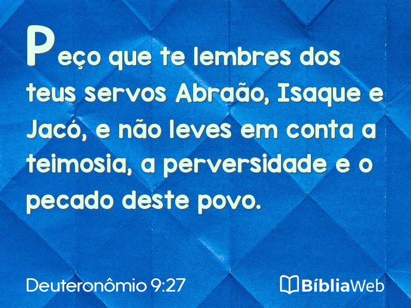 Deuteronômio 9:27 em imagem para compartilhar