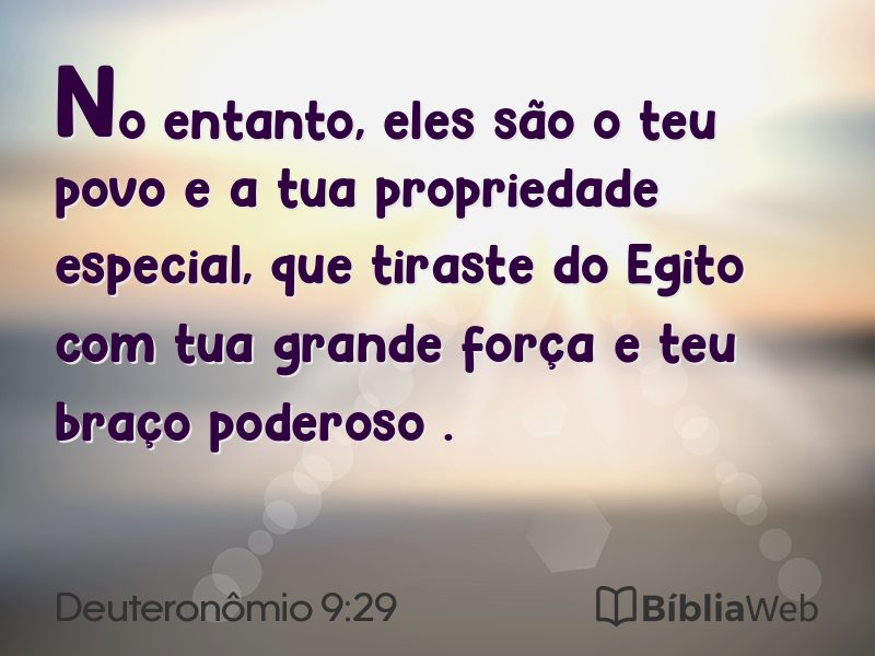 Deuteronômio 9:29 em imagem para compartilhar
