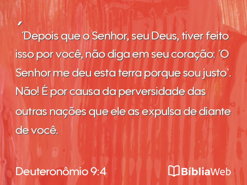 Deuteronômio 9:4 em imagem para compartilhar