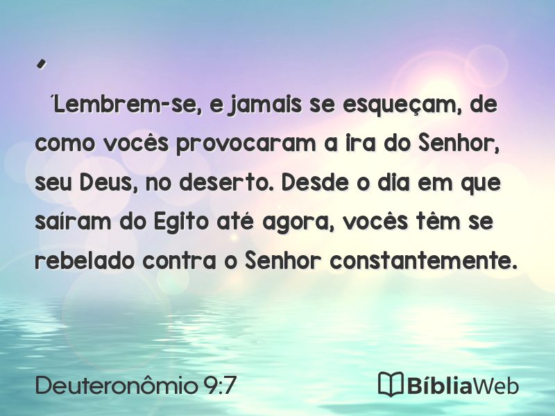 Deuteronômio 9:7 em imagem para compartilhar