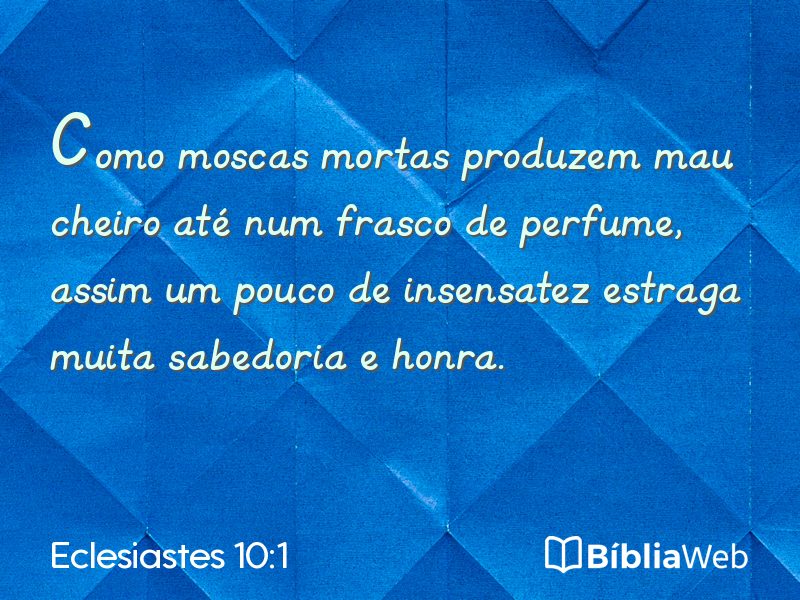 Eclesiastes 10:1 em imagem para compartilhar