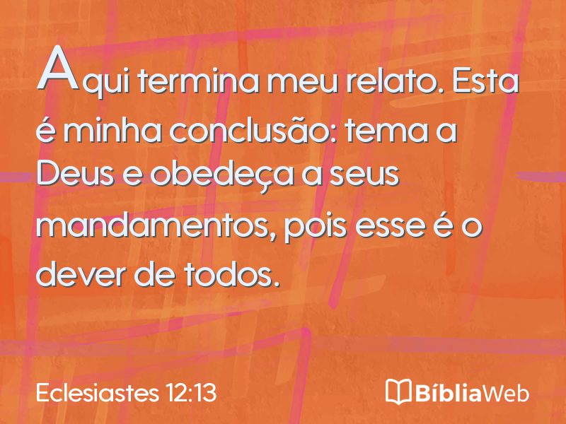 Eclesiastes 12:13 em imagem para compartilhar