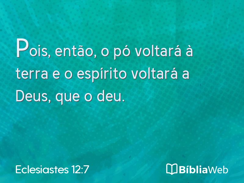 Eclesiastes 12:7 em imagem para compartilhar