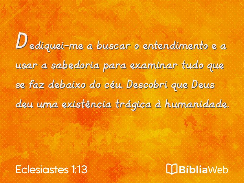 Eclesiastes 1:13 em imagem para compartilhar