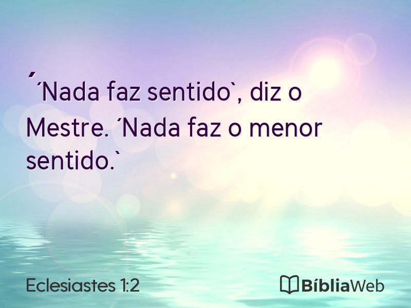 Eclesiastes 1:2 em imagem para compartilhar
