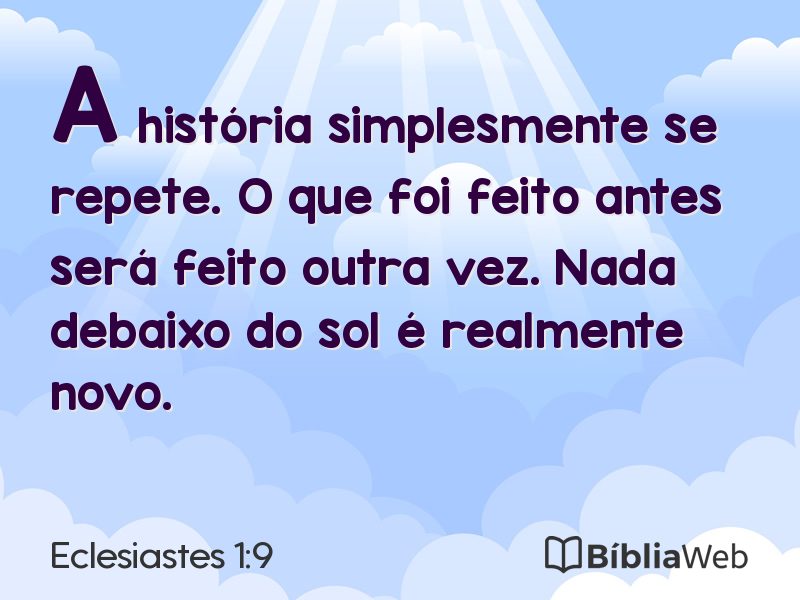 Eclesiastes 1:9 em imagem para compartilhar