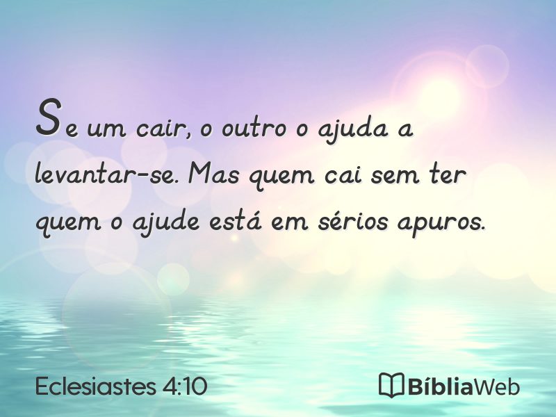 Eclesiastes 4:10 em imagem para compartilhar
