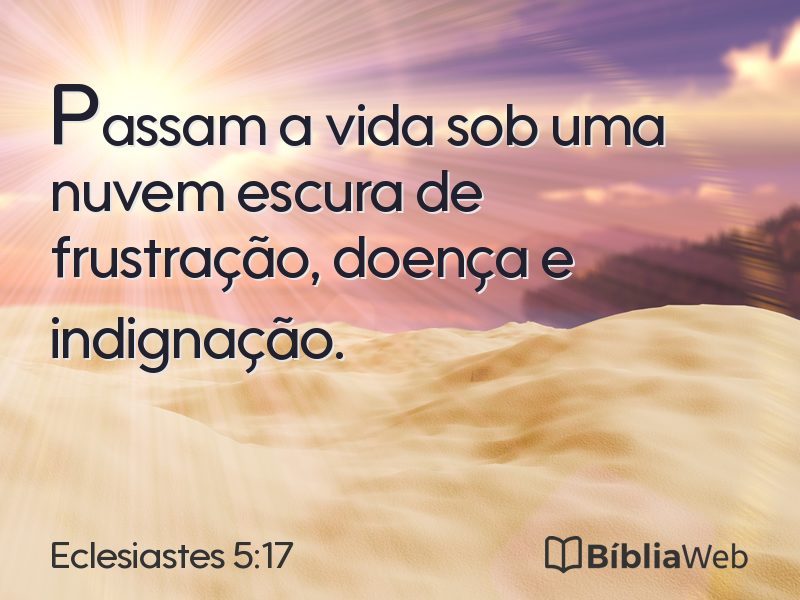 Eclesiastes 5:17 em imagem para compartilhar