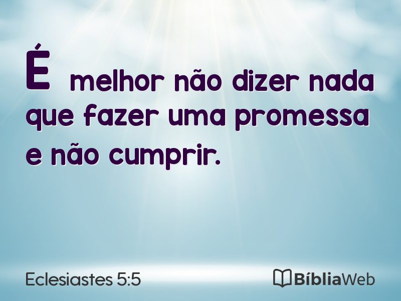 Eclesiastes 5:5 em imagem para compartilhar